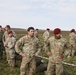 16th Sustainment Brigade soldiers prepare to receive foreign jump wings during Falcon Leap