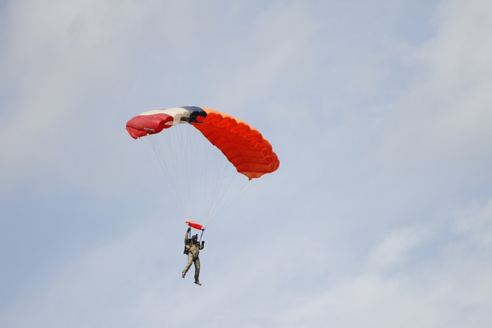 Freefall Paratroopers prepares to land during Falcon Leap