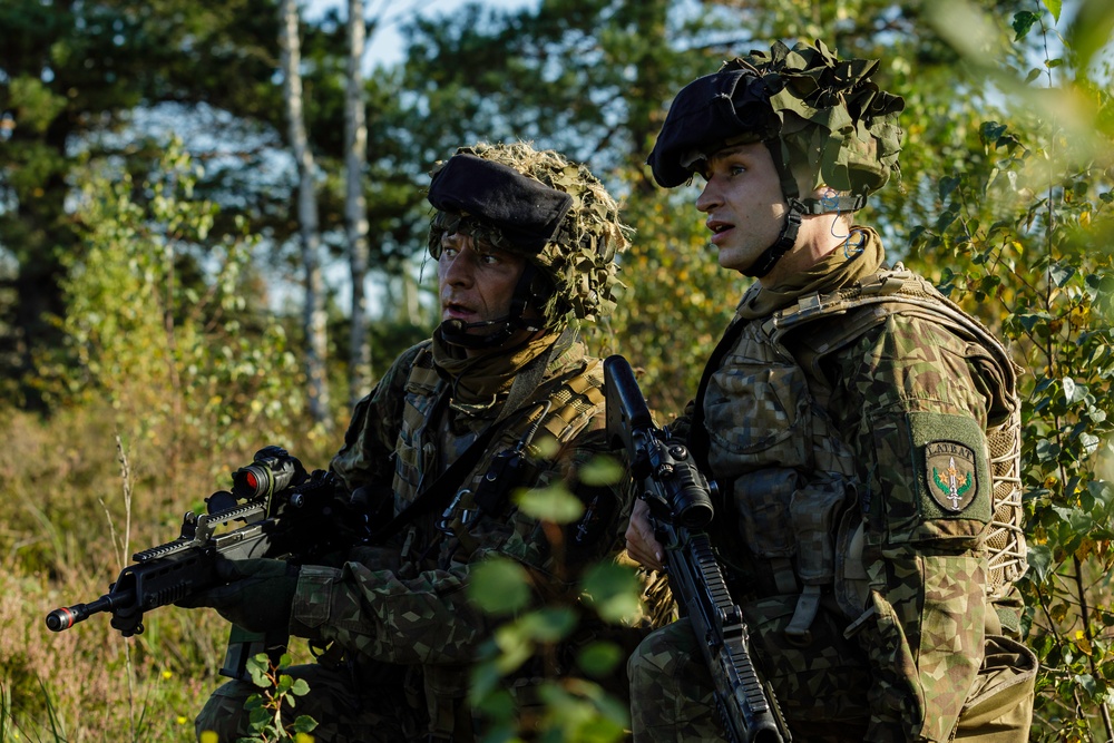Task Force Marne and NATO allies from Poland and Latvia test their readiness during a force-on-force training exercise in Latvia