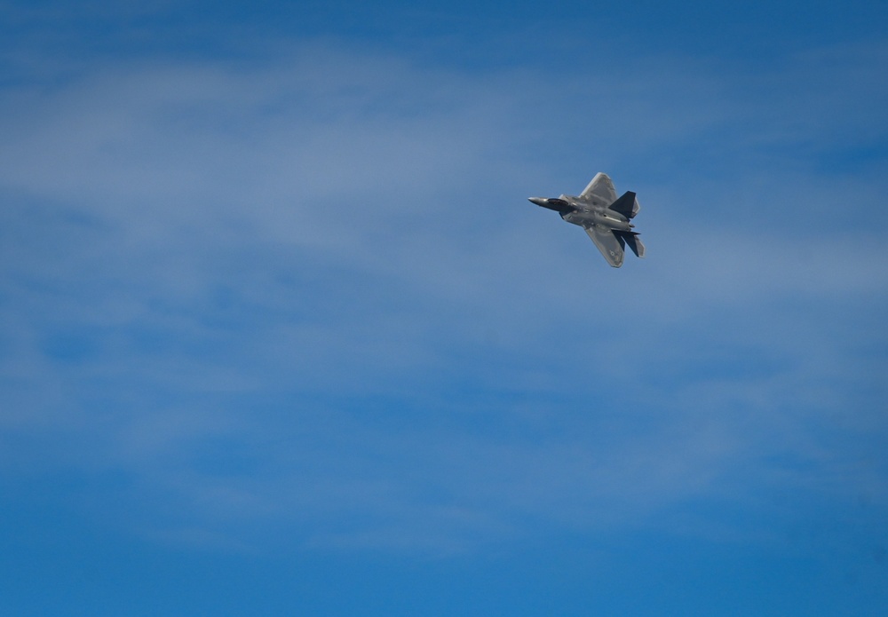 Air Dominance Center showcases F-22 Raptor over Tybee Island Beach during William Tell 2023