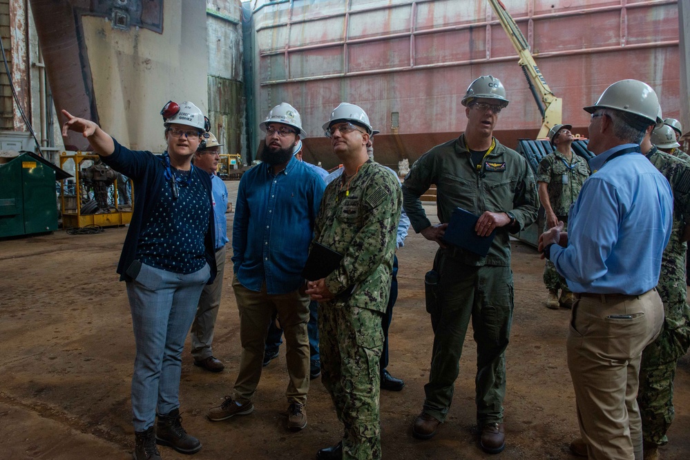 Rear Adm. Casey Moton Tours Stennis (CVN 74)