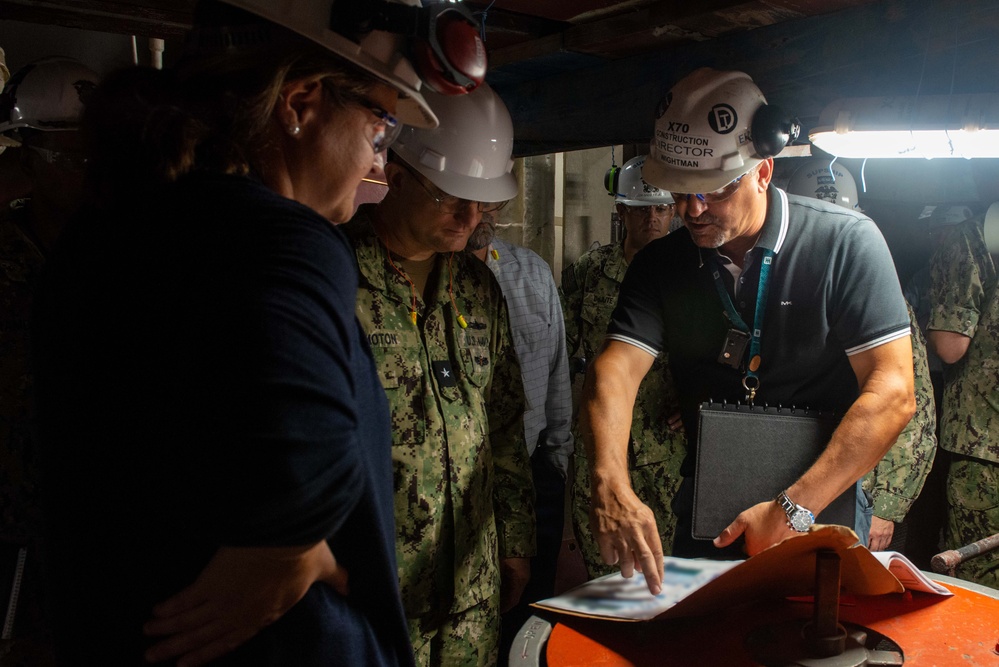 Rear Adm. Casey Moton Tours Stennis (CVN 74)