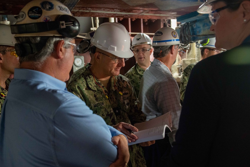 Rear Adm. Casey Moton Tours Stennis (CVN 74)