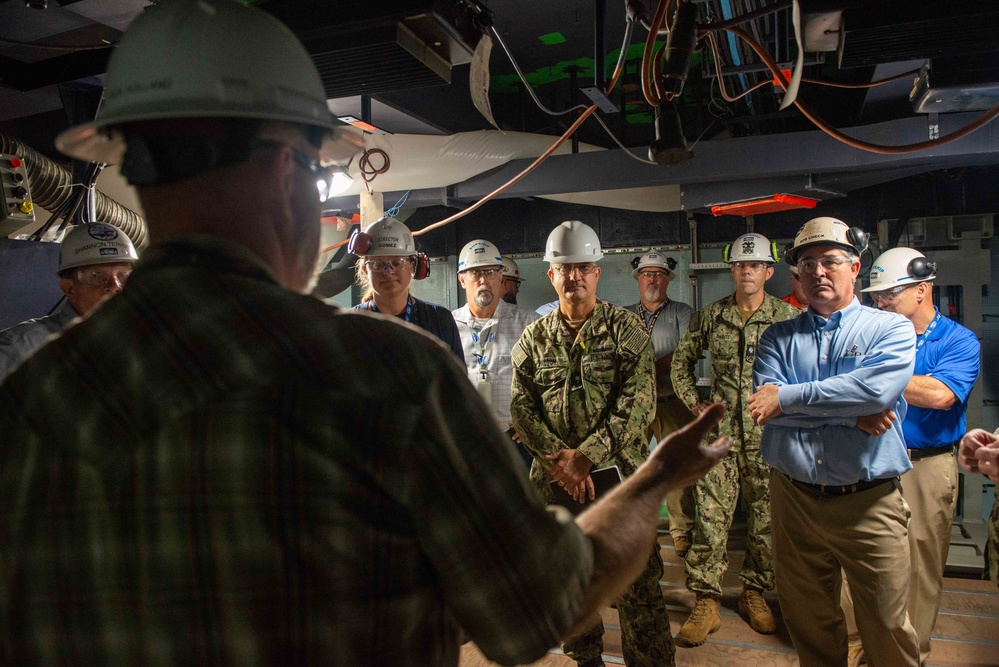 Rear Adm. Casey Moton Tours Stennis (CVN 74)
