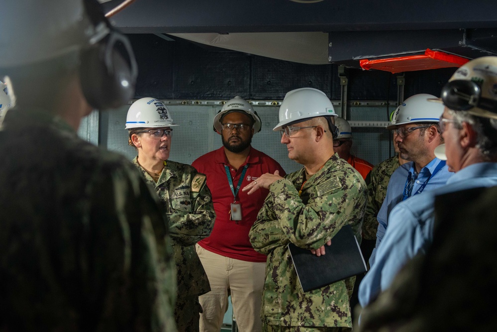 Rear Adm. Casey Moton Tours Stennis (CVN 74)