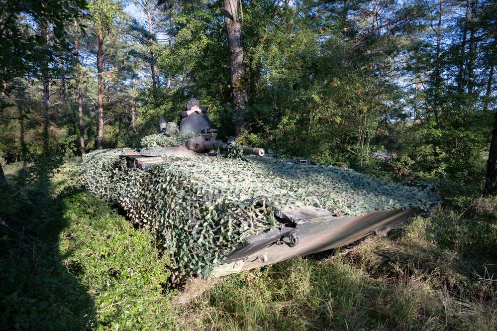 Polish Army Soldier Keeping Watch