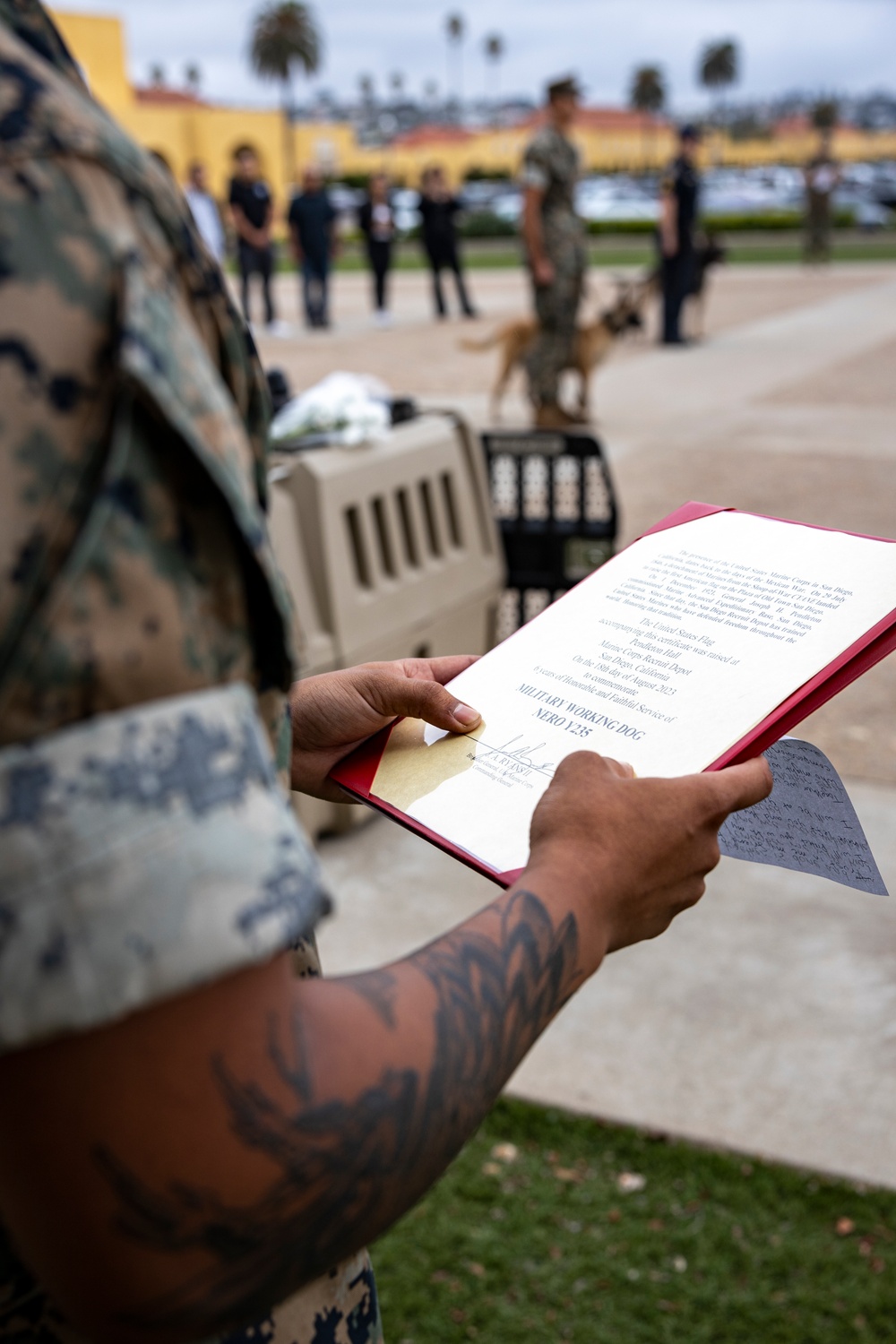 MWD Nero Memorial Ceremony