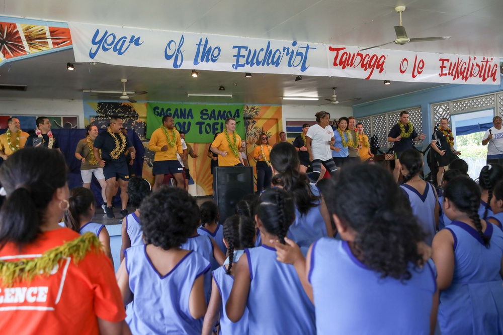 Pacific Partnership 2023 and USS Jackson participate in Community Outreach Engagement at St. Mary’s Primary School