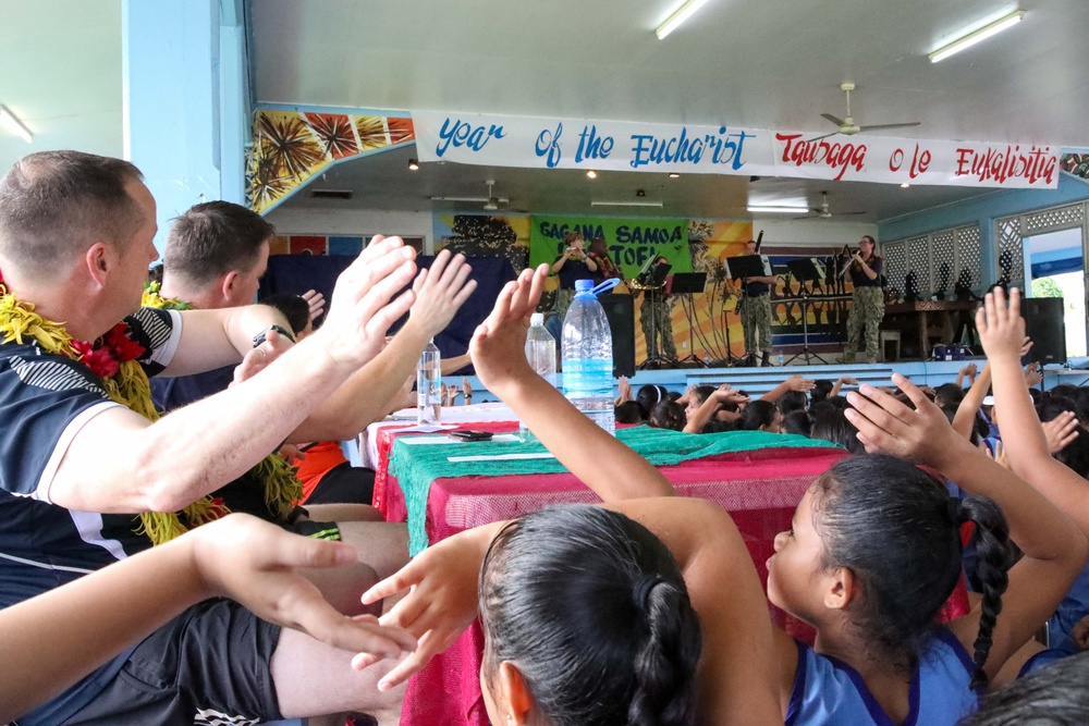 Pacific Partnership 2023 and USS Jackson participate in Community Outreach Engagement at St. Mary’s Primary School