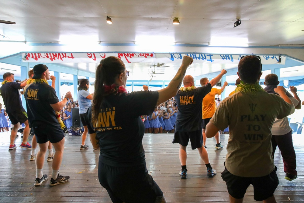 Pacific Partnership 2023 and USS Jackson participate in Community Outreach Engagement at St. Mary’s Primary School