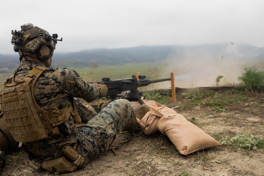 1st ANGLICO Marines Participates in Live-Fire Machine Gun Range
