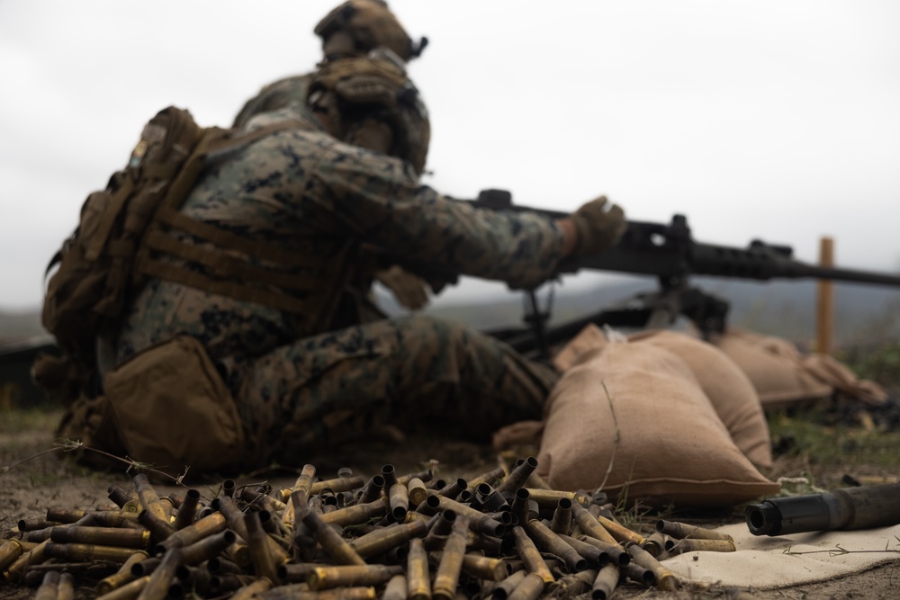 1st ANGLICO Marines Participates in Live-Fire Machine Gun Range