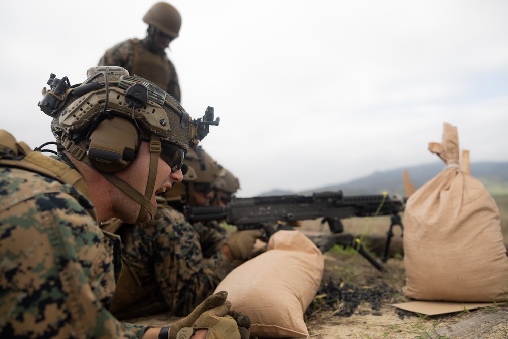 1st ANGLICO Marines Participates in Live-Fire Machine Gun Range