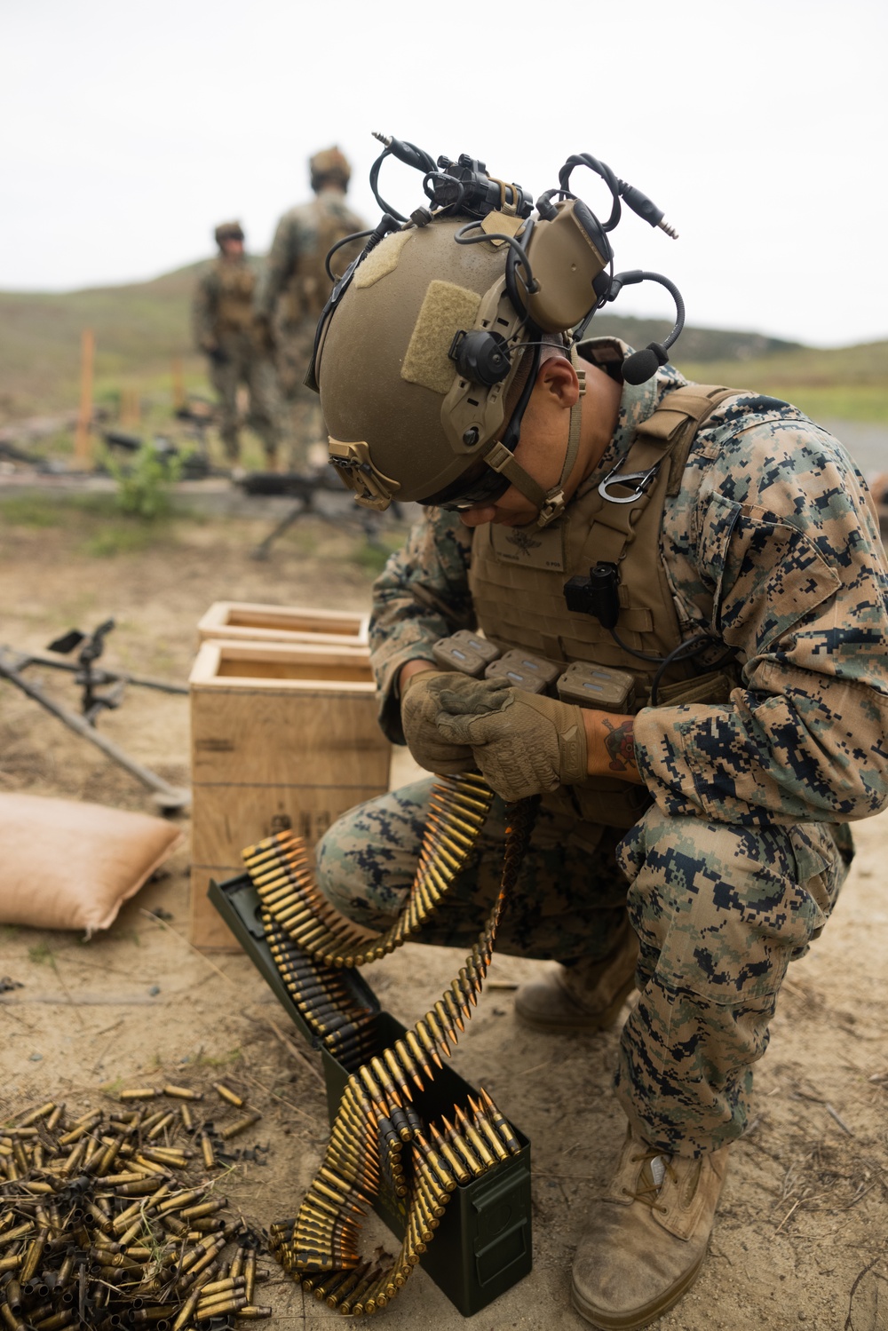 1st ANGLICO Marines Participates in Live-Fire Machine Gun Range