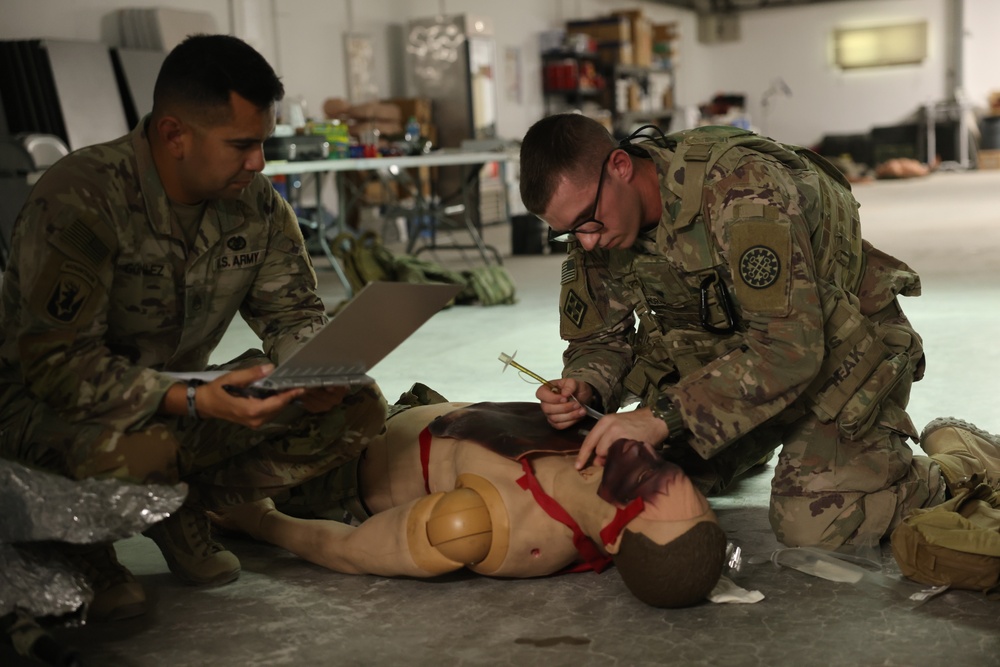 Medical skills certification at Camp Arifjan, September 2023