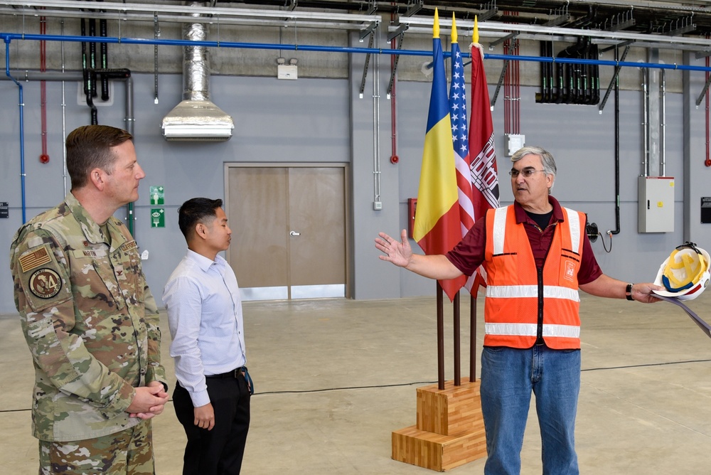 Romanian and U.S. officials in Campia Turzii celebrate new facilities at Air Base 71, part of more than $100 million in U.S. investments in the Romanian base