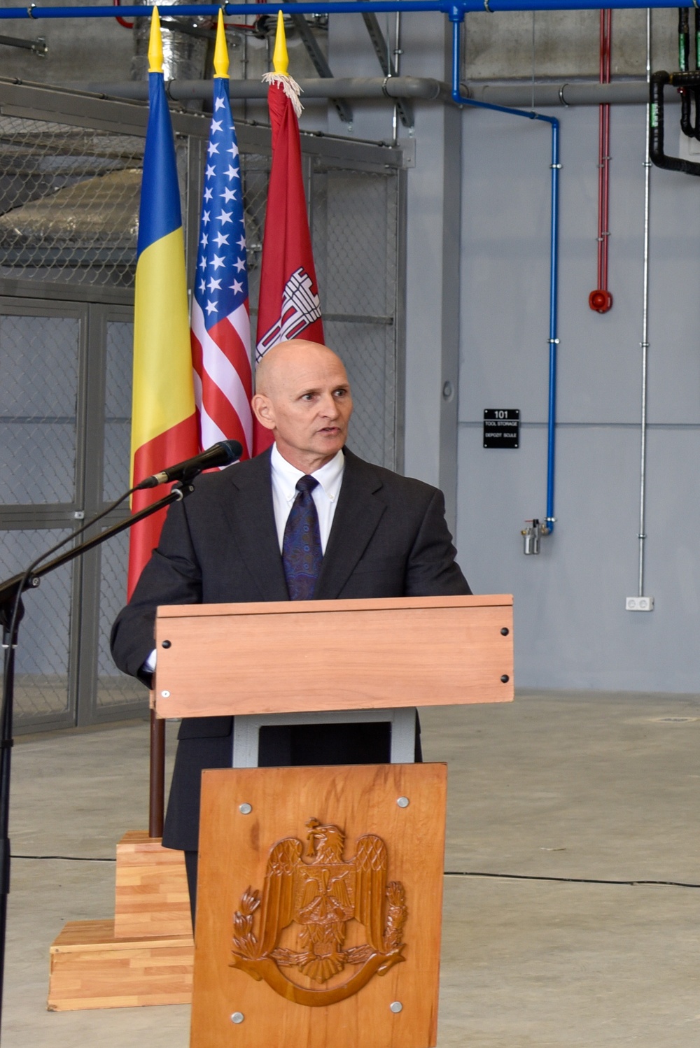 Romanian and U.S. officials in Campia Turzii celebrate new facilities at Air Base 71, part of more than $100 million in U.S. investments in the Romanian base