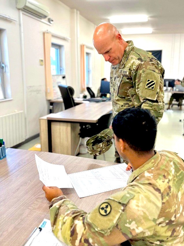 Command Team visits with US Soldiers in Romania