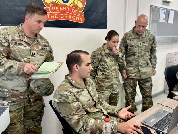 Command Team visits with US Soldiers in Romania