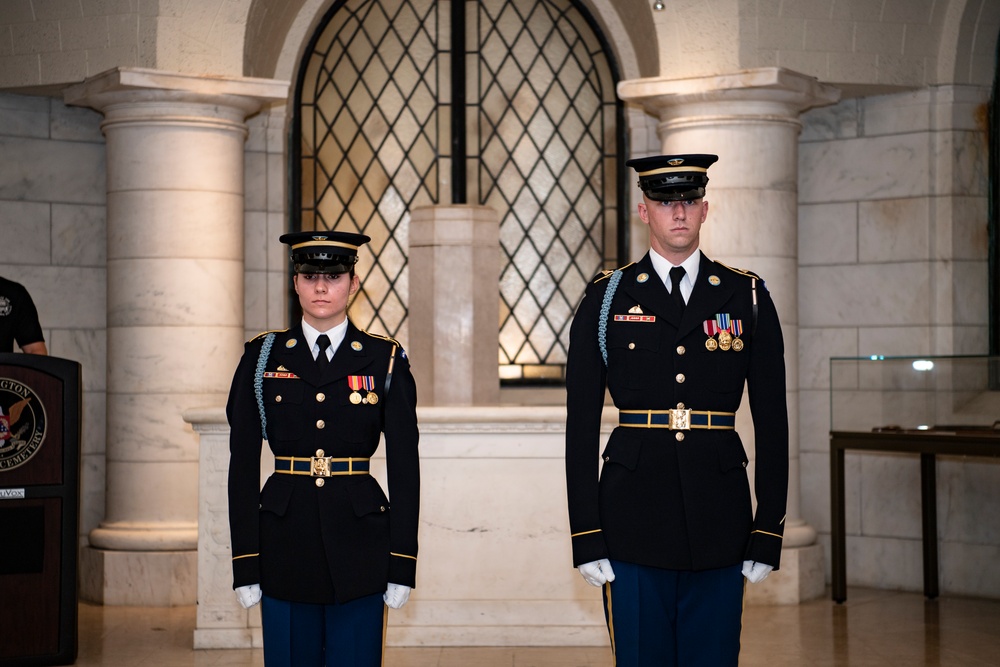 Tomb of the Unknown Soldier Identification Badge Ceremony