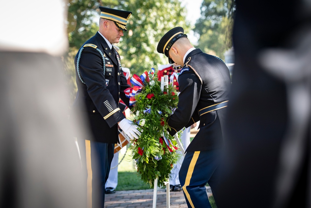 An Armed Forces Full Honors Wreath-Laying Ceremony is Held to Commemorate the 166th Birthday of President William H. Taft