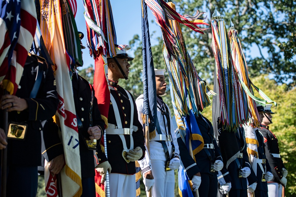 An Armed Forces Full Honors Wreath-Laying Ceremony is Held to Commemorate the 166th Birthday of President William H. Taft