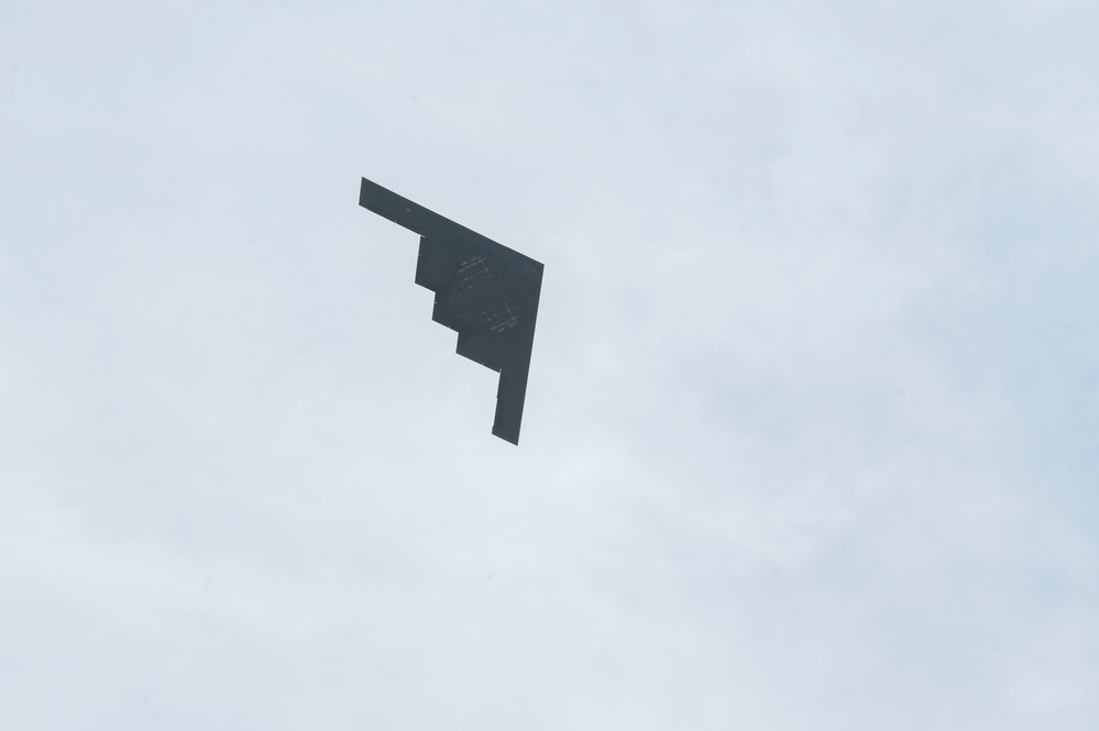Start your engines: B-2 Spirit soars over NASCAR race