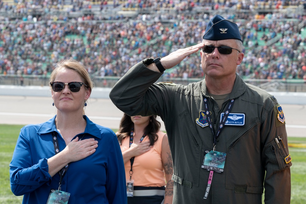 Start your engines: B-2 Spirit soars over NASCAR race