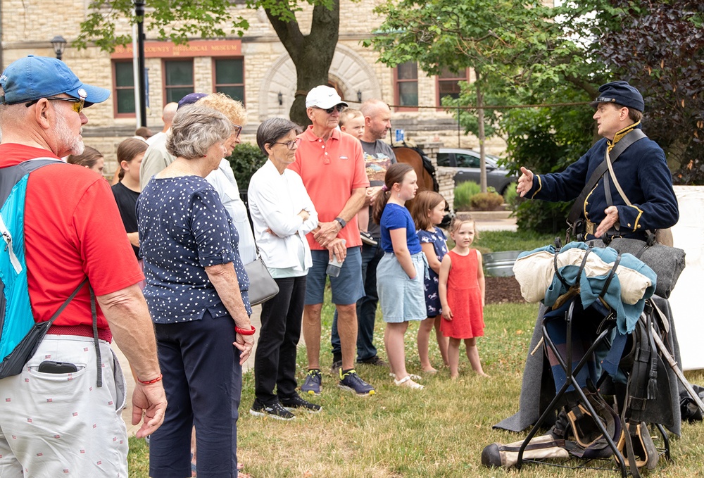 CEREMONY MARKS 160TH ANNIVERSARY OF ILLINOIS MILITIAMAN FIRING FIRST SHOT AT GETTYSBURG