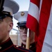 Marines perform color guard for USA v France Rugby match
