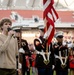 Marines perform color guard for USA v France Rugby match