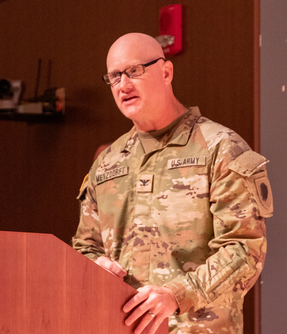Bloomington Soldier Pins on Colonel Eagles