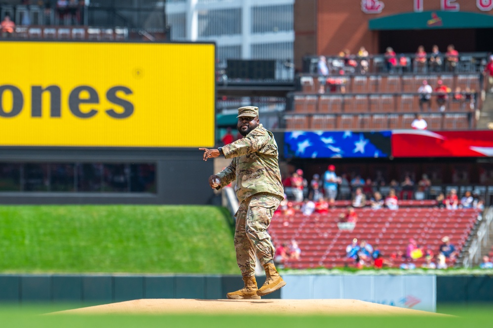 Scott Airmen attend First Responders Appreciation Day at Busch Stadium