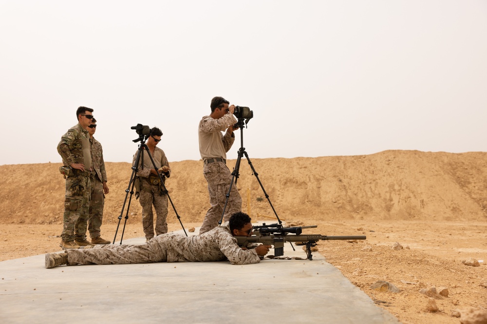 Marines, Army attend designated marksman range during Bright Star 23.