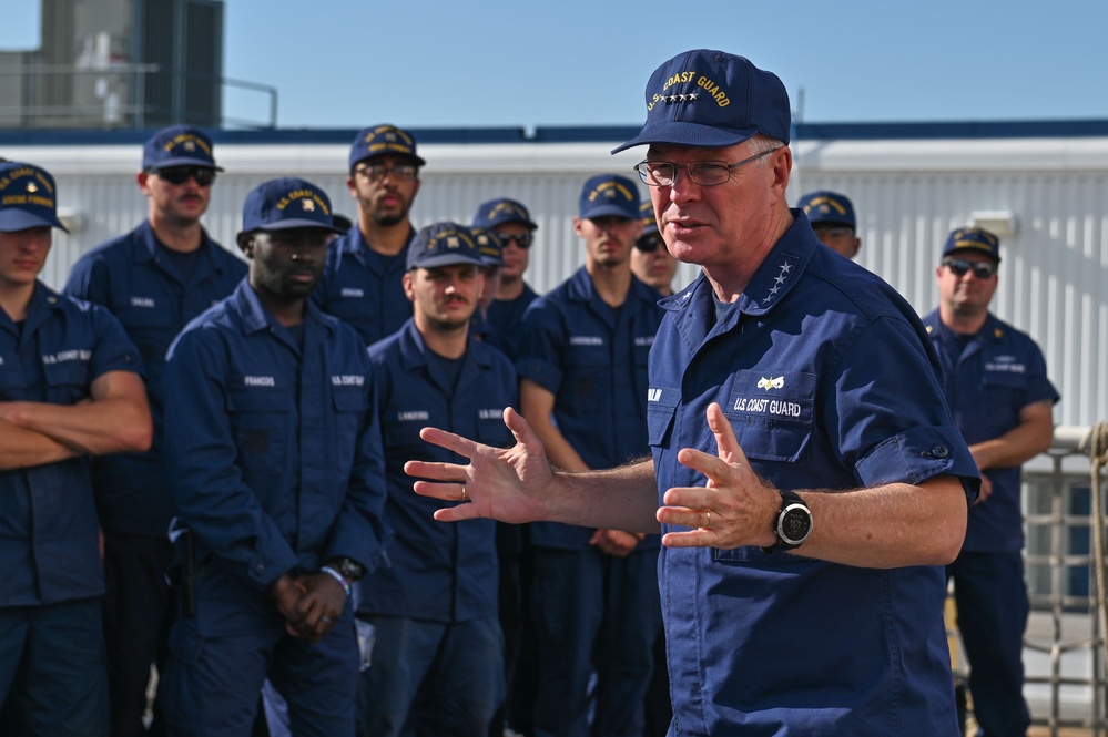 Vice Commandant of the Coast Guard awards US Coast Guard Cutter Forward with Meritorious Unit Commendation Ribbon