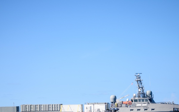 Unmanned Surface Vessel Ranger Transits with USS Shoup