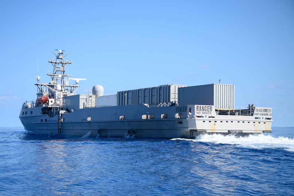 Unmanned Surface Vessel Ranger Transits with USS Shoup