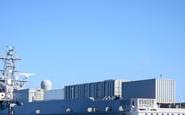 Unmanned Surface Vessel Ranger Transits with USS Shoup