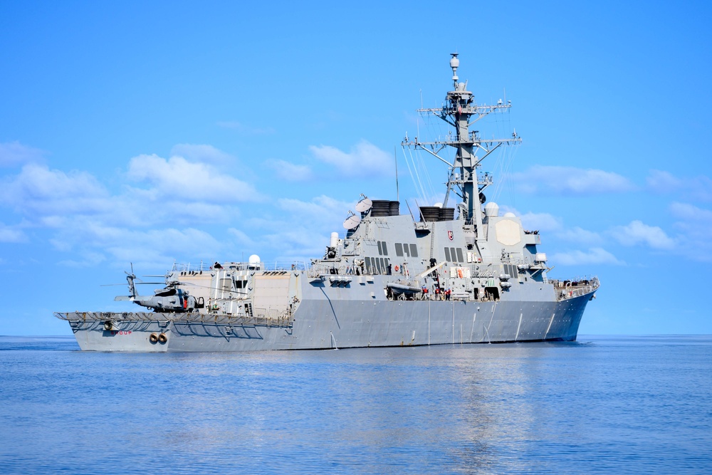 Unmanned Surface Vessel Ranger Transits with USS Shoup