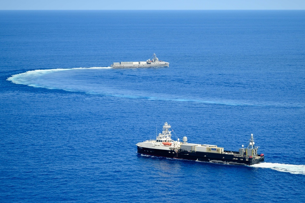 Unmanned Surface Vessels Conduct Underway Replenishment