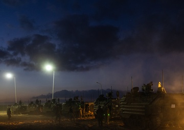 Marines with 3rd Assault Amphibian Bn. participate in combined arms live fire exercise during Bright Star 23.