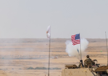 Marines with 3rd Assault Amphibian Bn. participate in combined arms live fire exercise during Bright Star 23.
