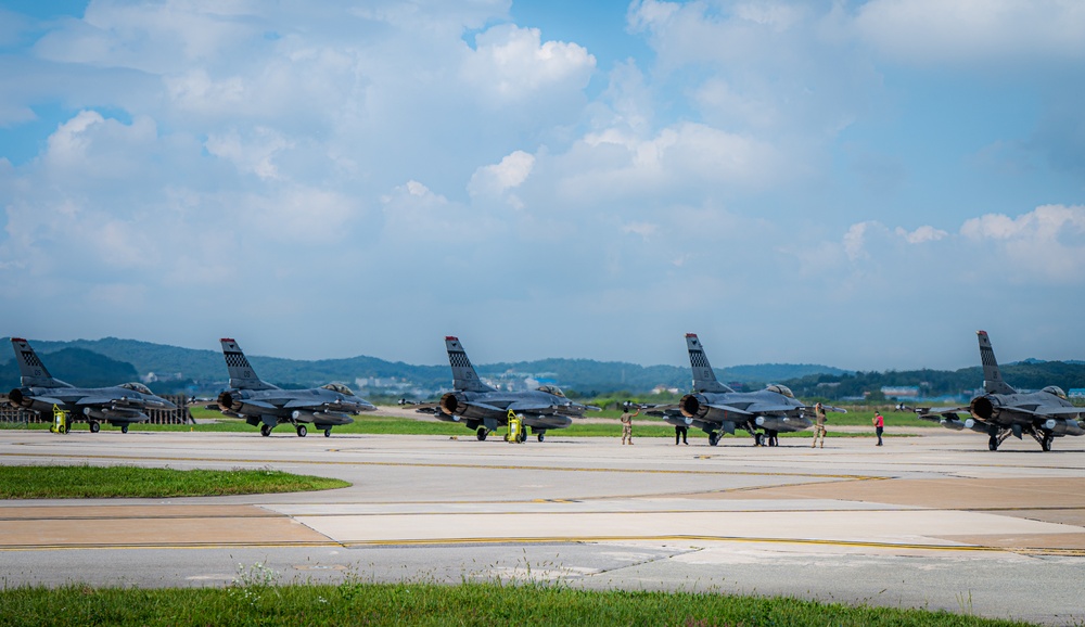 Osan F-16s depart for bilateral Cope Taufan 23 support