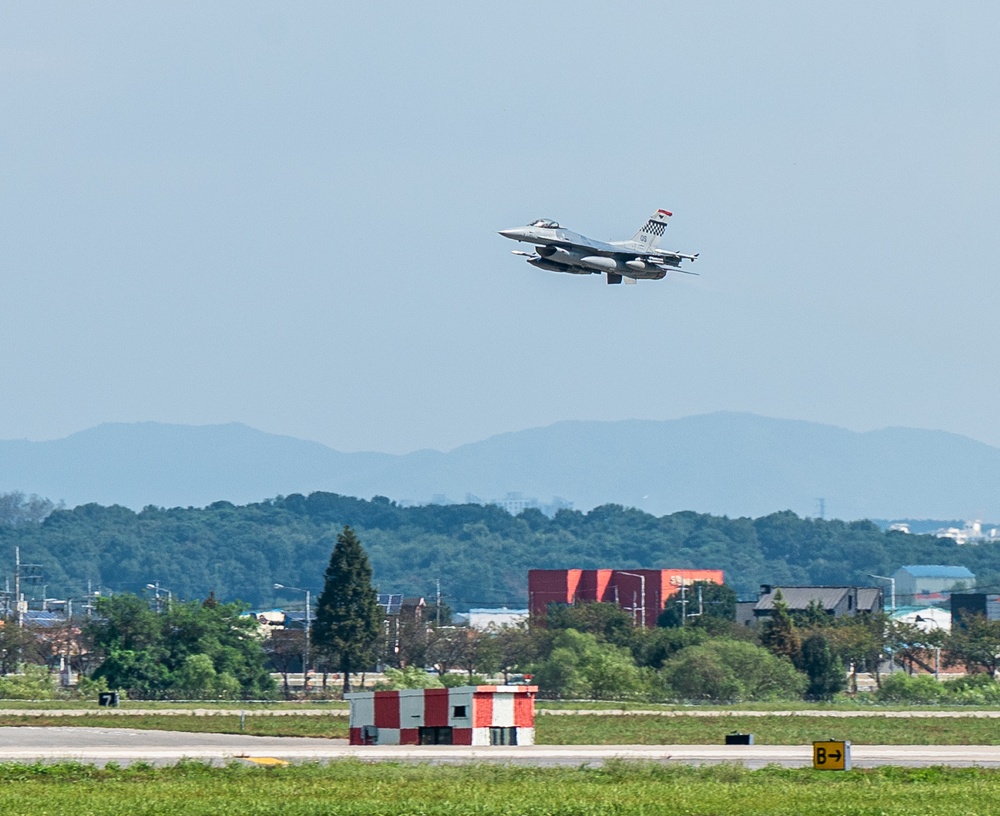 Osan F-16s depart for bilateral Cope Taufan 23 support