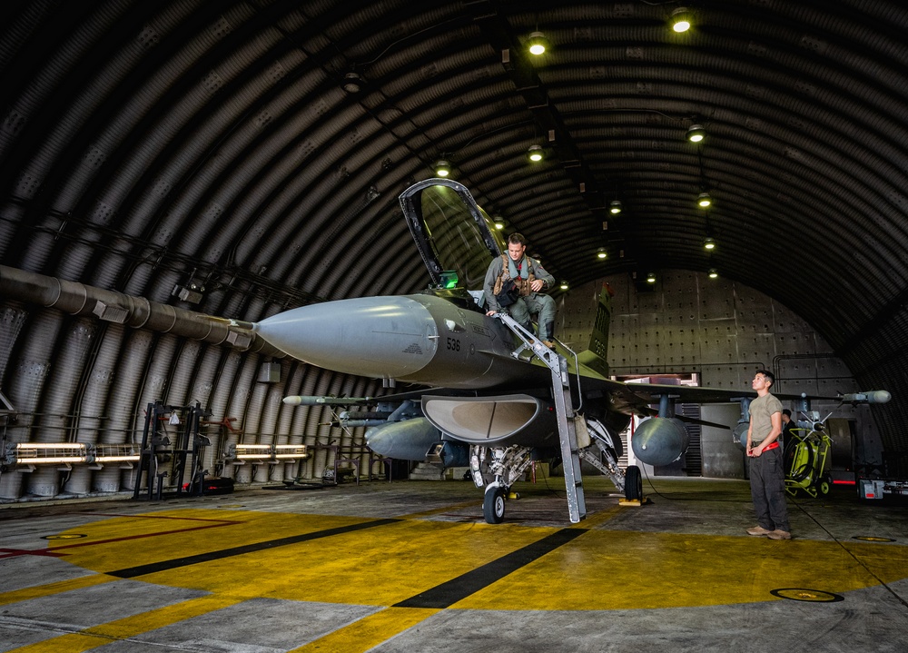 Osan F-16s depart for bilateral Cope Taufan 23 support