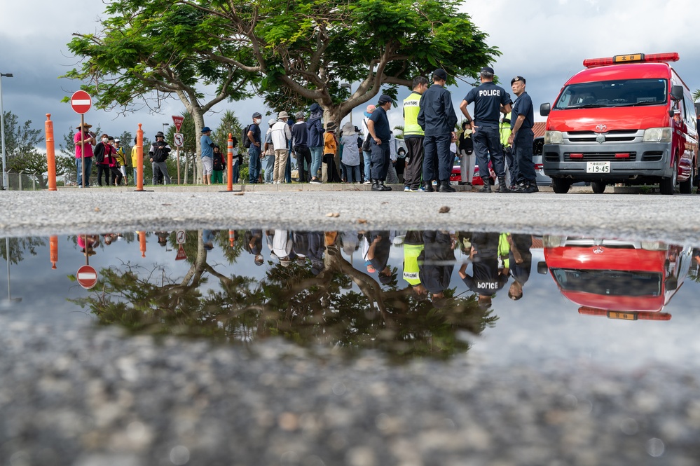 Kadena, Chatan conduct disaster evacuation drill