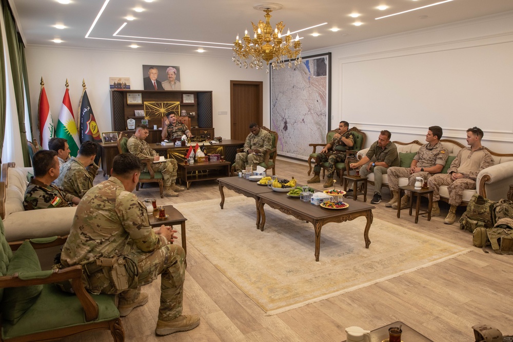 3rd Security Force Assistance Brigade meet with Peshmerga 2nd Infantry Division Command Staff Maj. Gen. Rebwar M. Amin