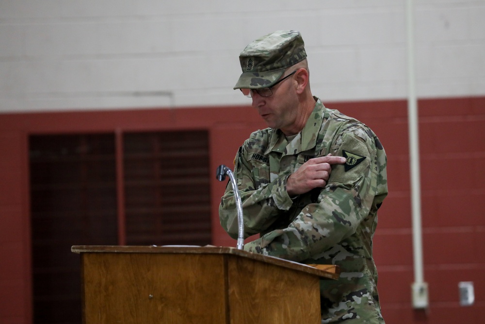 The Training Support Unit at Camp Ripley Training Center Receives a New Unit Patch