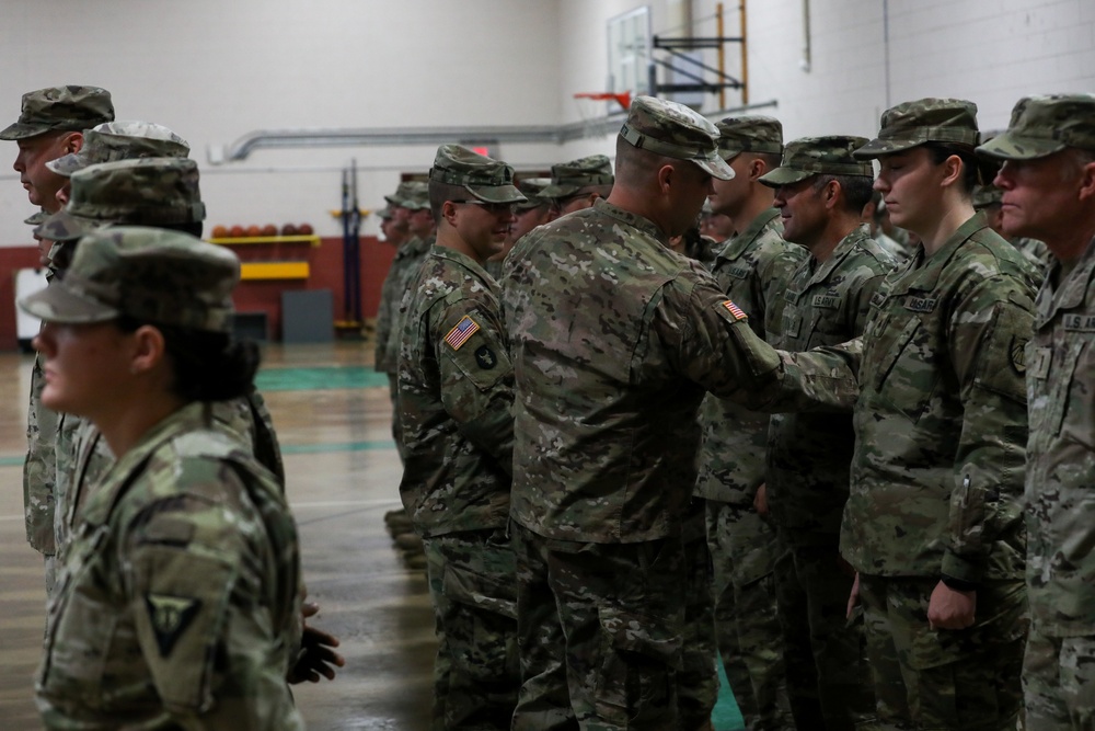 The Training Support Unit at Camp Ripley Training Center Receives a New Unit Patch