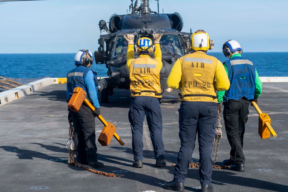 USS John P. Murtha Conducts Flight Operations with 160th Airborne